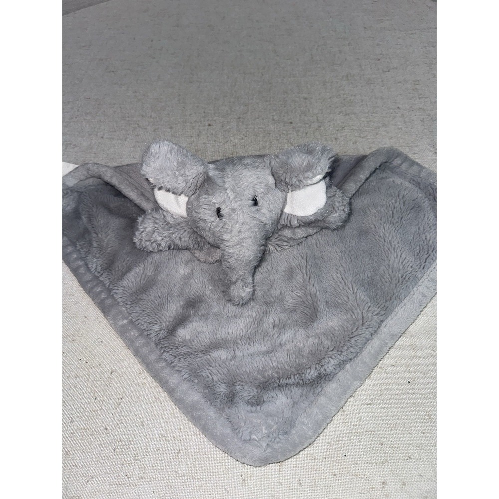 S L SL Home Fashions Solid Gray Elephant Baby Lovey Security Blanket Soft